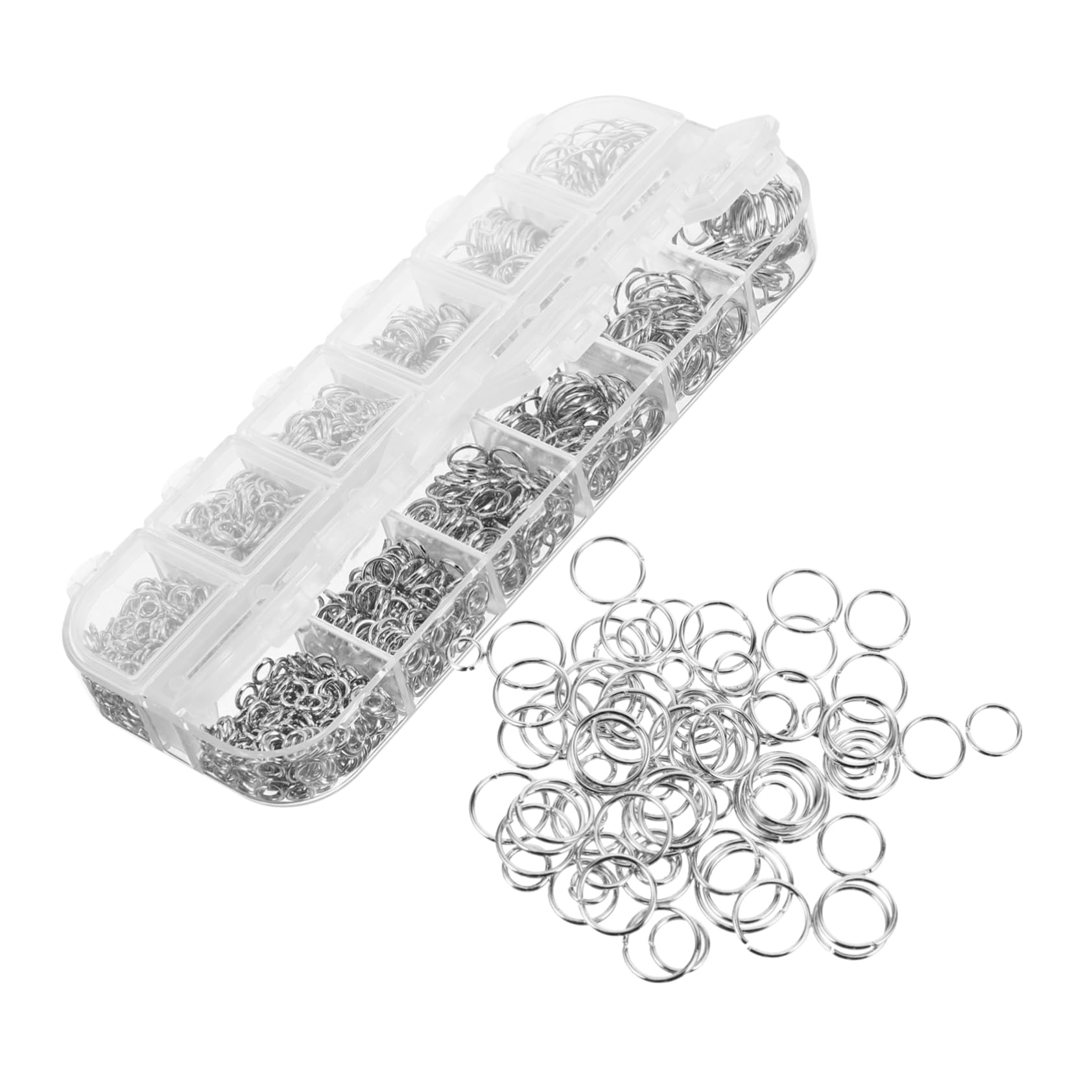 NUOBESTY 4800stücke Sprungringe Für Schmuckherstellung Offene Biegeringe Für Halsketten Armbänder Und -projekte Für Kreative Handarbeiten Und Bastelideen