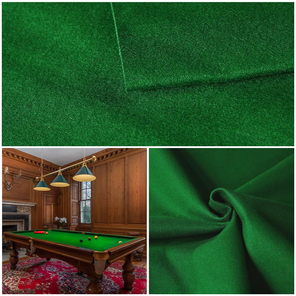 Telo Da Biliardo Feishibang Verde - 80% Lana 20% Poliestere, Per Tavoli 6,7,8 Piedi - Foto 7