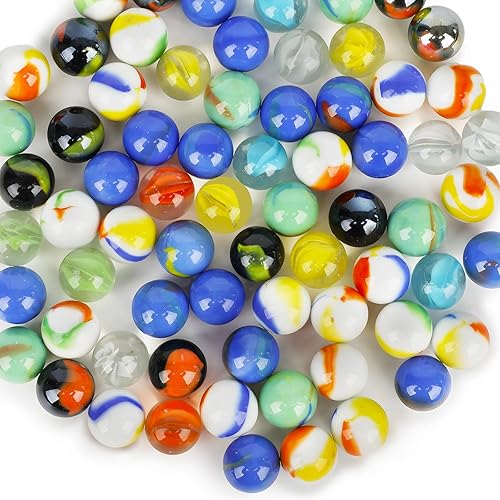 Miniatura 1 de LovesTown Juego de 160 canicas de vidrio a granel, 58 pulgadas, canicas de colores mixtos para niños, juegos de mármol