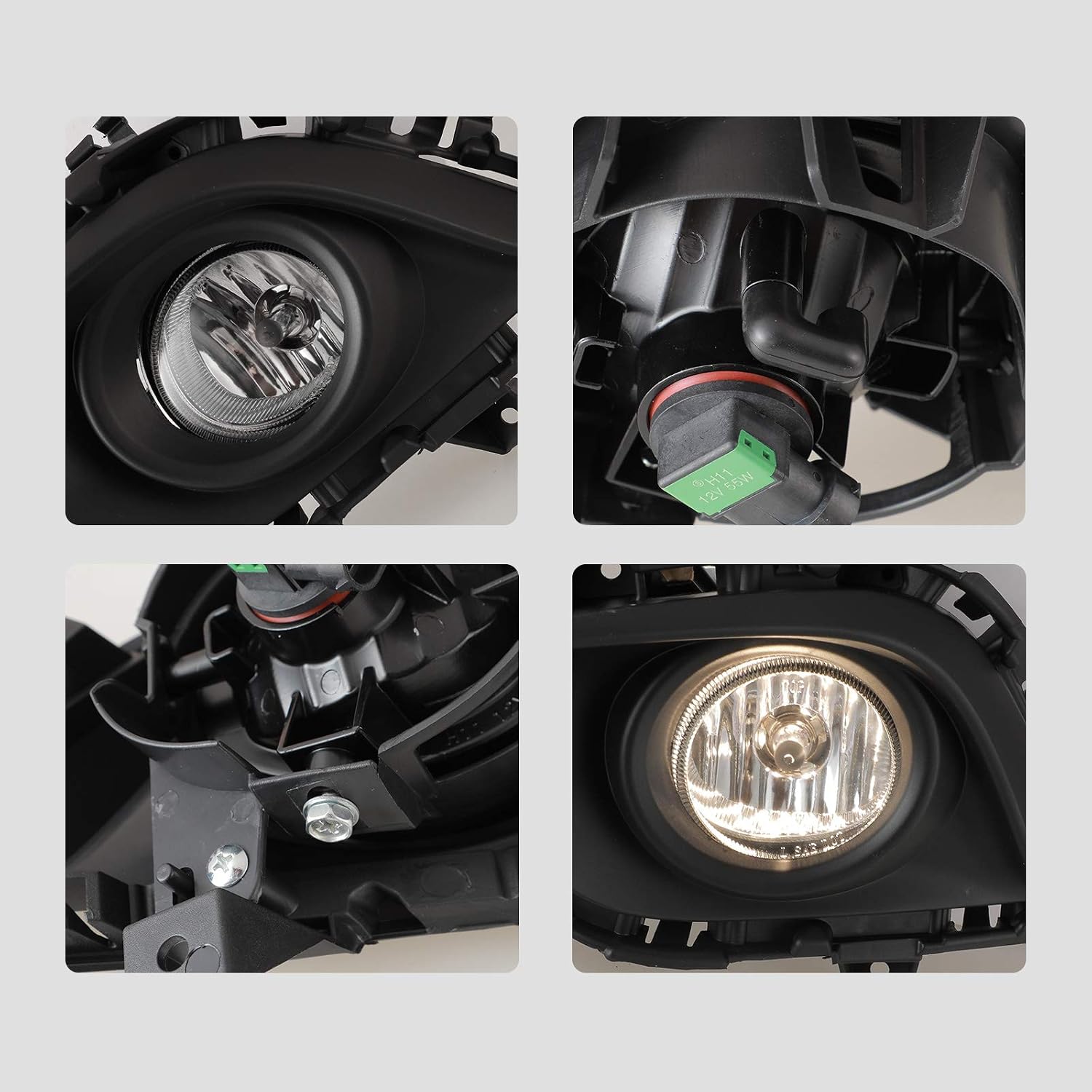 Fog Lights Assembly Fit for 2014-2017 Mazda 6 With Clear Lens 2PCS OEM Replacement Fog Lamps