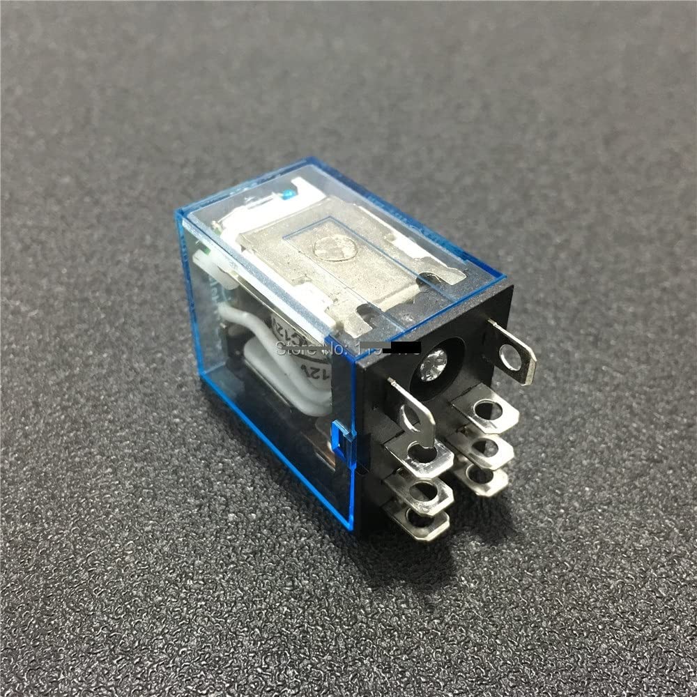 10 sztuk LY2NJ DC 12 V, 24 V, 110 V, 220 V, AC, przekaźnik mocy, mini elektromagnetyczny, 8-pinowy, DPDT 2NO 2NC 10A LY2N-J HH62P JQX-13F LY2(AC 110V)