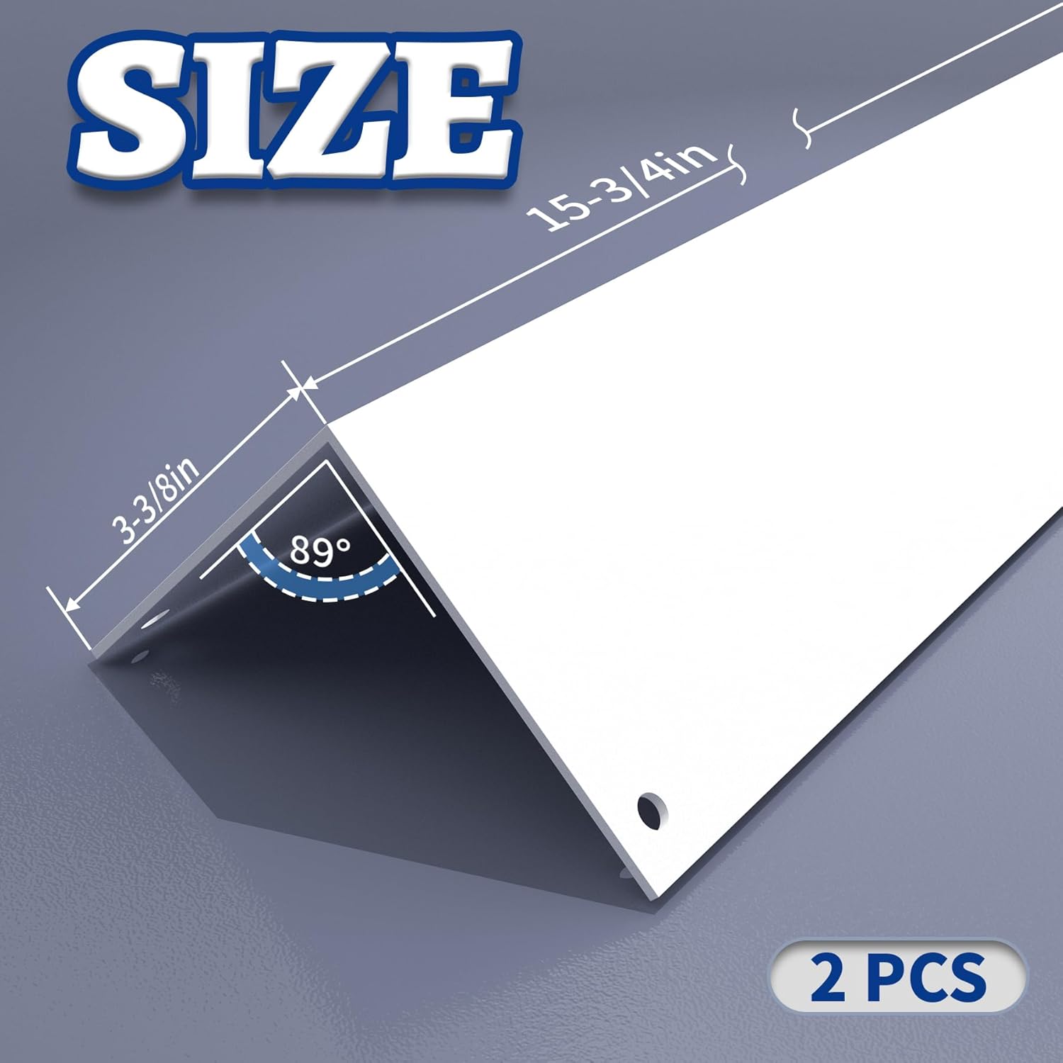 Aluminum Alloy Metal Siding Corner Guards, Siding Corner Protectors with 90° Angle, 3.4" x 3.4" x 15.8” Weed Whacking Protection for Outside Wall Vinyl Siding, Pack of 2