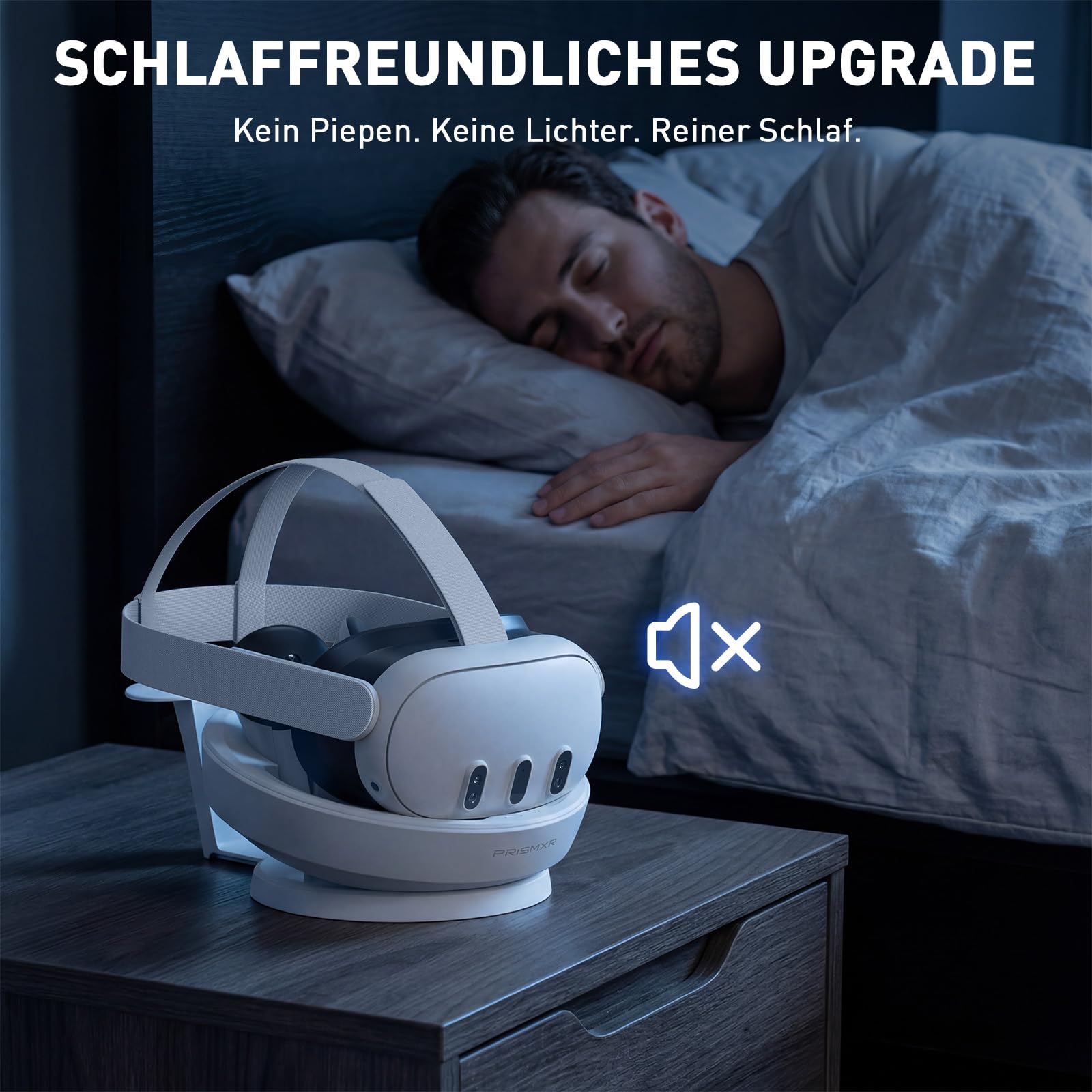 PRISMXR Magnetische Ladestation kompatibel mit Meta Quest 3 Zubehör, 27W Schnellladestation für Quest3 und Controller mit 2 Akkus – Carina D1