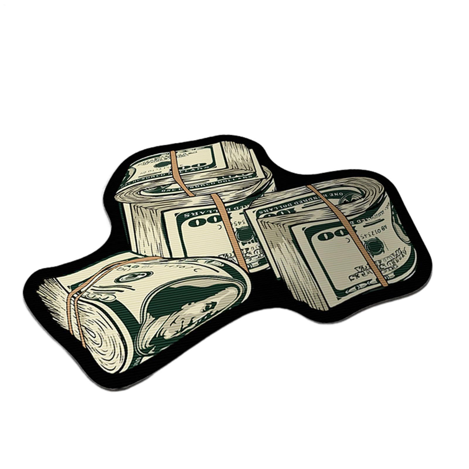 Alfombra de billete de 100 dólares con base segura para evitar resbalones