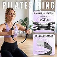 Vista 2 de Pilates Ring Kit for Women, Pilates Equipment – 14.5" Home Magic Circle Workout with Pilates Ball, Resistance Bands, Better me Pilates Essentials