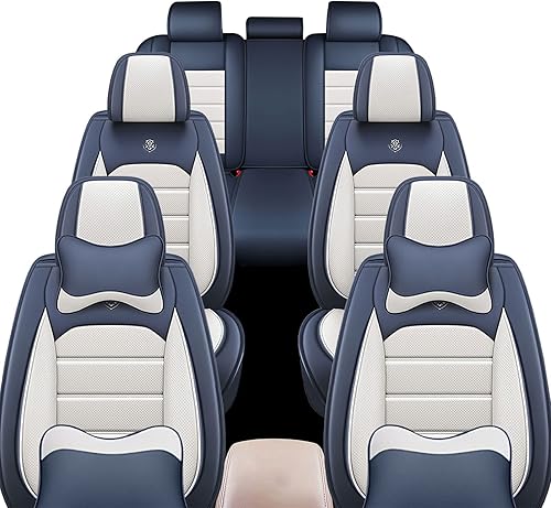 Miniatura 9 de JOJ Funda de asiento de automóvil para Nissan Pathfinder 2003-2023, funda de asiento de coche de 7, antideslizante, impermeable, transpirable, de