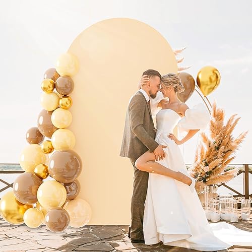 Miniatura 5 de FOTSHARER Wedding Arch Cover Burgundy 4FT Double-Sided Spandex Arch Cover Chiara Wall Backdrop Cover for Balloon Arch Decor Arch Covers Stretchy