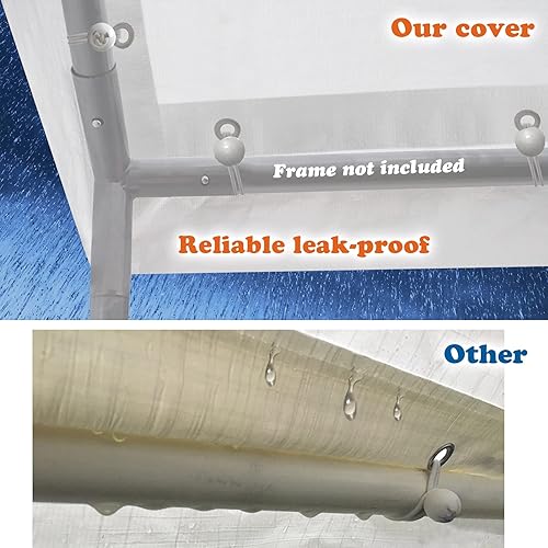 Miniatura 6 de Strong Camel Cubierta de repuesto para toldo de 10 x 20 pies, tela de polietileno Ripstop, de triple capa, cubierta de lona para tienda de campaña