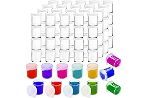 ZENFUN Mini Plastic Paint Containers with Lids for Versatile Art Storage