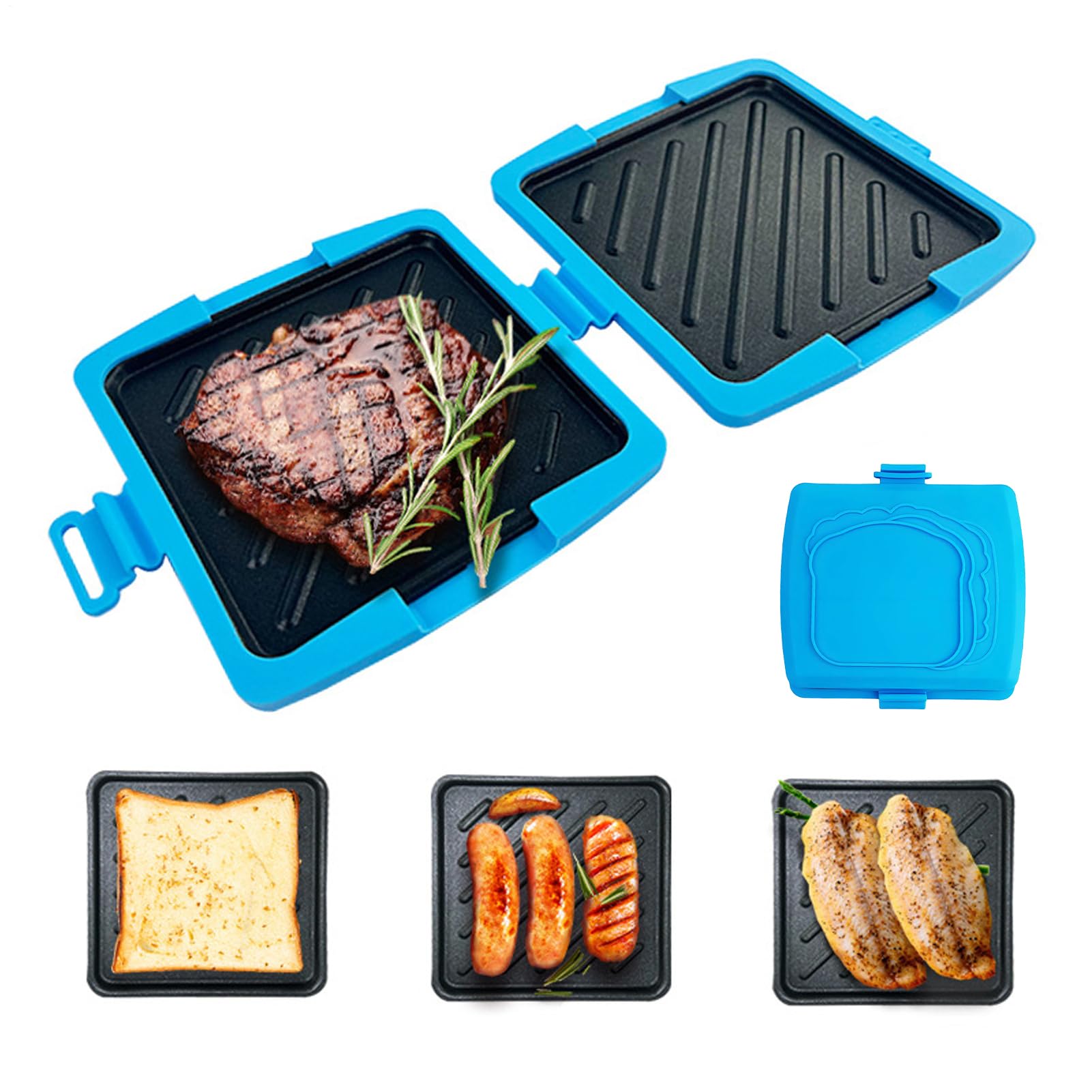 Sandwichera Para Queso A La Plancha - Utensilios De Cocina Resistentes Al Calor,Tostador Y Sandwichera Para Microondas Desayuno - Para Pan Empanada Quesadilla Desayuno Casa Viaje Preparación Alimentos