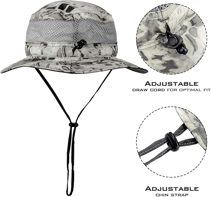 KastKing Sol Armis UPF 50 Boonie Hat Rear elastic drawstring design