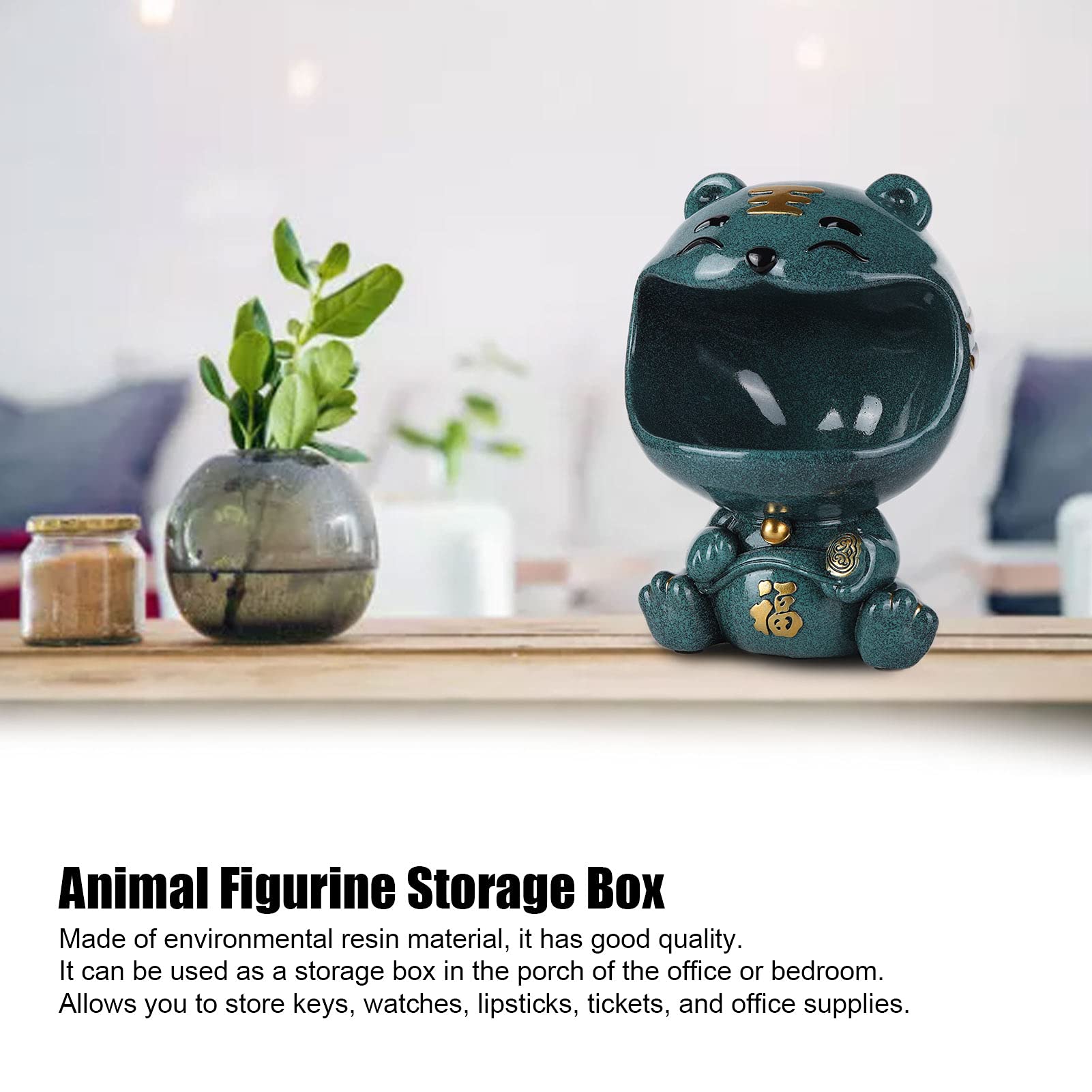 Scatola Portaoggetti per Figurine di Animali, Resina, 26 X 18 X