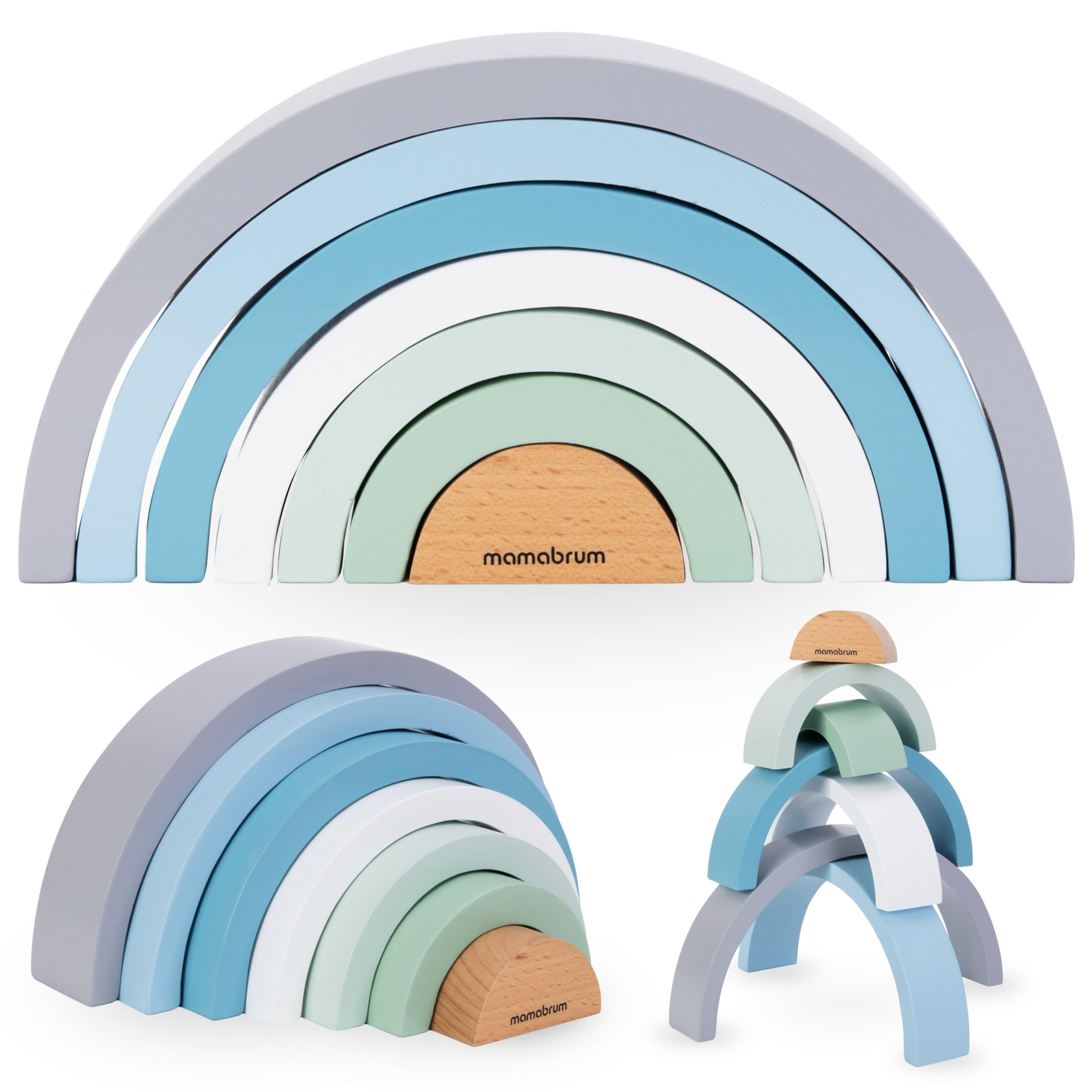mamabrum Giocattoli Montessori 2-3 Anni - Set Educativo - Licetta Arcobaleno, Fo