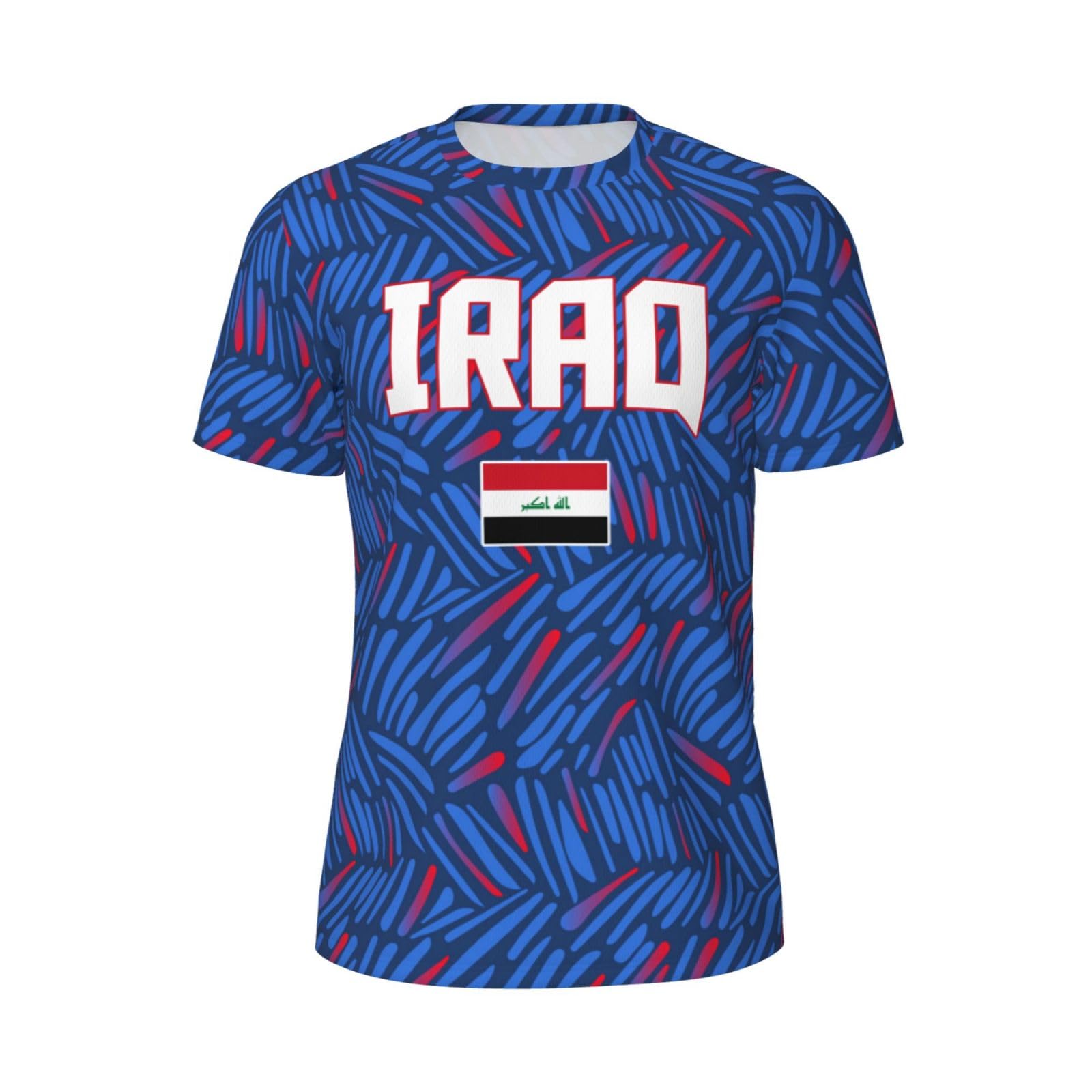 DABOYOZHZH Iraq Flag Cool Iraqans (76) Sports Jersey Mesh T-Shirt 3D Print for Running Cycling Soccer Tennis Fitness Climbing Shirts