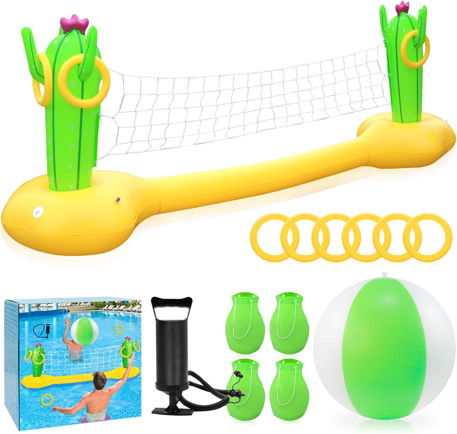 Buy Chuiendi Inflatable Pool Volleyball Set, Floating Water Volleyball