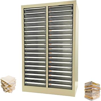 Office Document Cabinet 36 Small Transparent Drawers Vertical Home File Storage Cabinet Paper Organizer for Document Filing