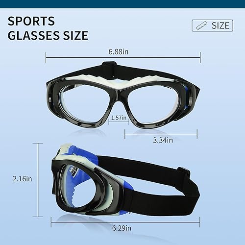 Miniatura 2 de Anteojos deportivos para hombres y mujeres, para baloncesto, fútbol, deportes, antiniebla, choque, colisión, gafas de uso