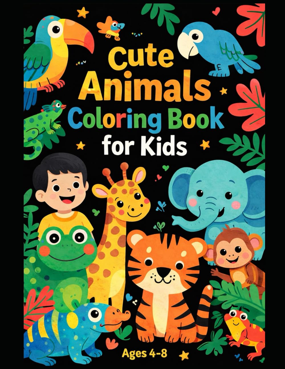 Cute Animals Coloring Book for Kids: Fun and Adorable Animal Coloring Pages for Kids