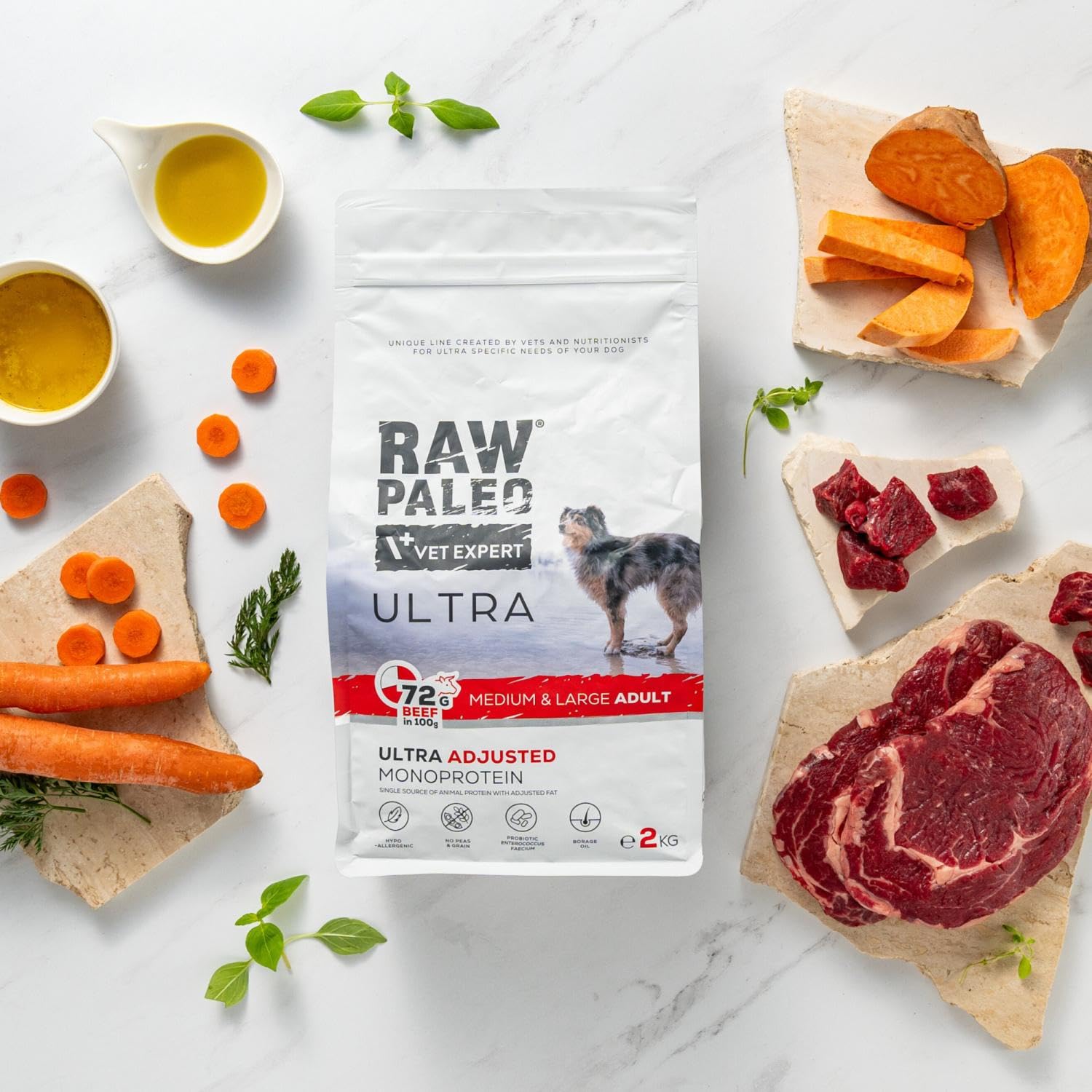 ULTRA BEEF Sucha Karma dla Psów Dorosłych Średnich i Dużych Ras, Wołowina, 10 kg