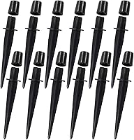 Bonsicoky 12 Pack Aluminum Spike Stakes for Solar Lights - 0.78" x 5.3" Durable Metal Garden Pathway Light Poles