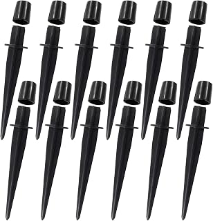 Bonsicoky 12 Pack Aluminum Spike Stakes for Solar Lights - 0.78" x 5.3" Durable Metal Garden Pathway Light Poles
