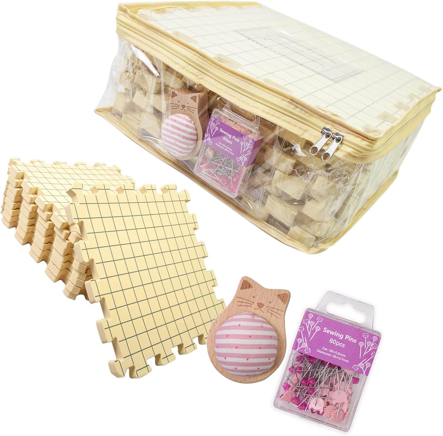 of 6 Cushioning Crafting Panel for Crochet Blocking Knitting Positioning and Quick Disassembly Storage Cushioning Joining Board