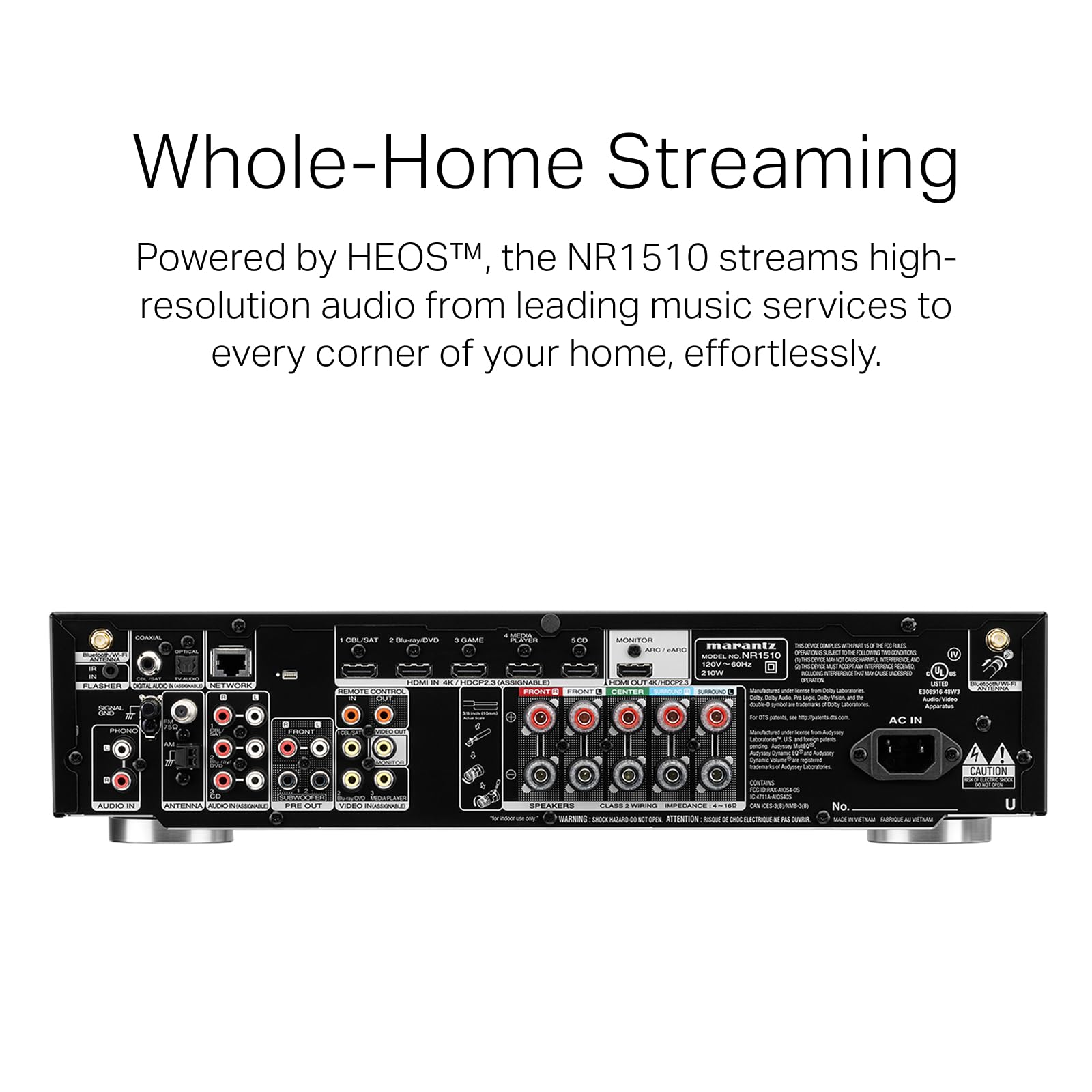 Marantz NR1510 AV Receiver - 5.2 Channel, 4K -6
