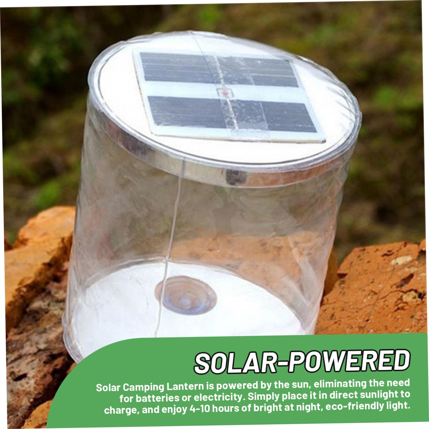 Lampe solaire gonflable de camping portable avec 3 modes de luminosité, lanterne à énergie solaire pliable et étanche pour camping en plein air, randonnée, urgence