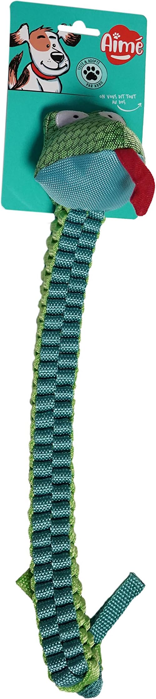 Aime Sound Squeaker Toy for Dogs - Snake Shape - Diameter 50 cm, multicoloured