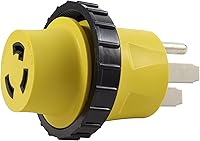 Vista 1 de AC WORKS Adaptadores desmontables marinos RV de 30 amperios (enchufe de hoja recta de 4 clavijas 14-50P 50A)