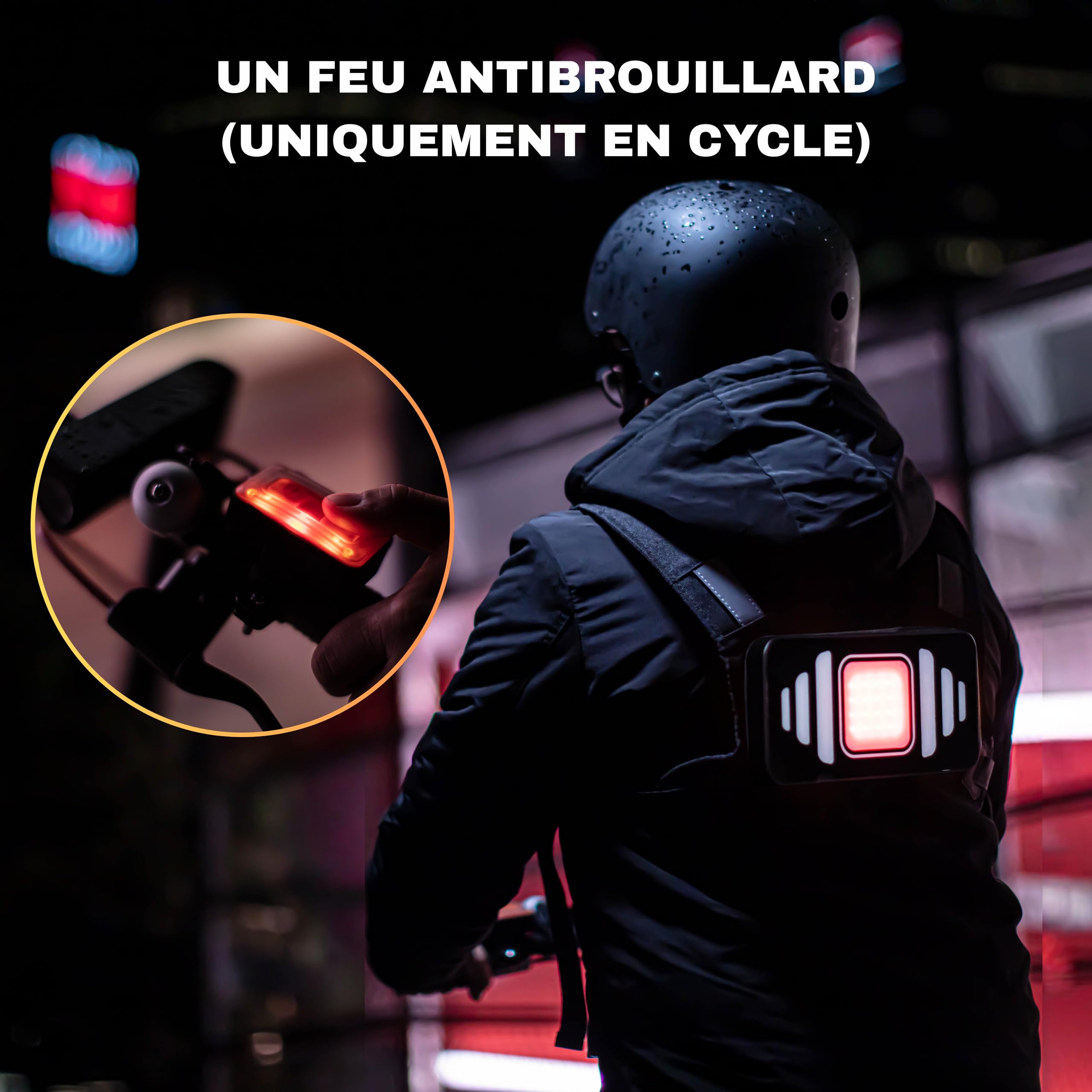 Clic-Light V2 – Clignotant Vélo LED avec Feu Arrière, Stop, Position et Détresse | Module de Signalisation Lumineux Intelligent Haute Visibilité 400m | Moto, Trottinette, Enfant et Adulte