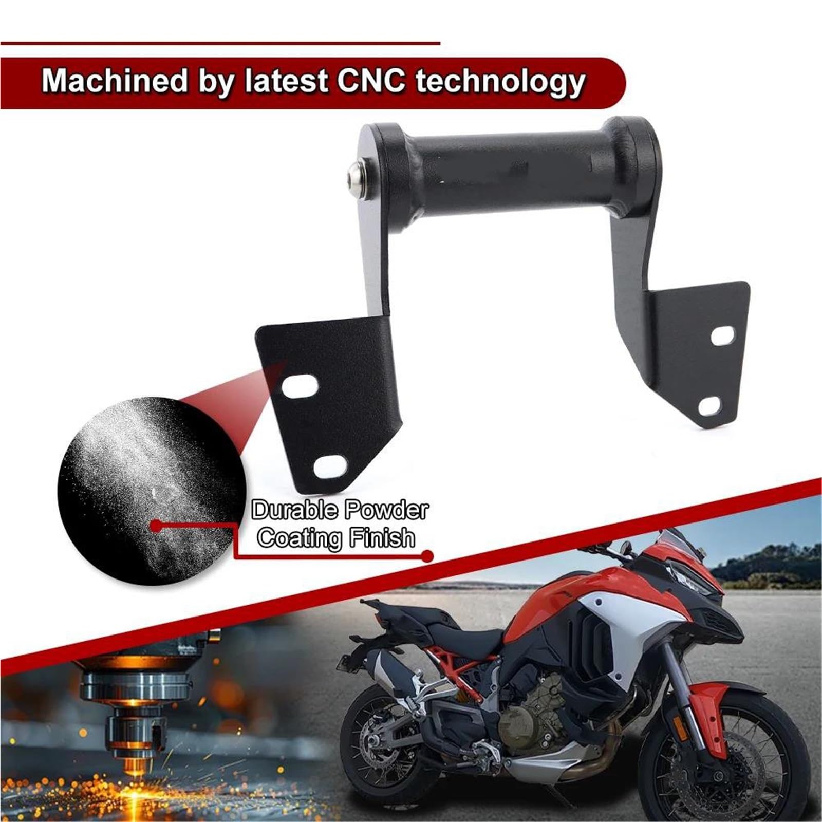 Soporte De Placa Navegación GPS para Ducati para Multistrada V4 V4S RS/Pikes Peak para Teléfono Rallly