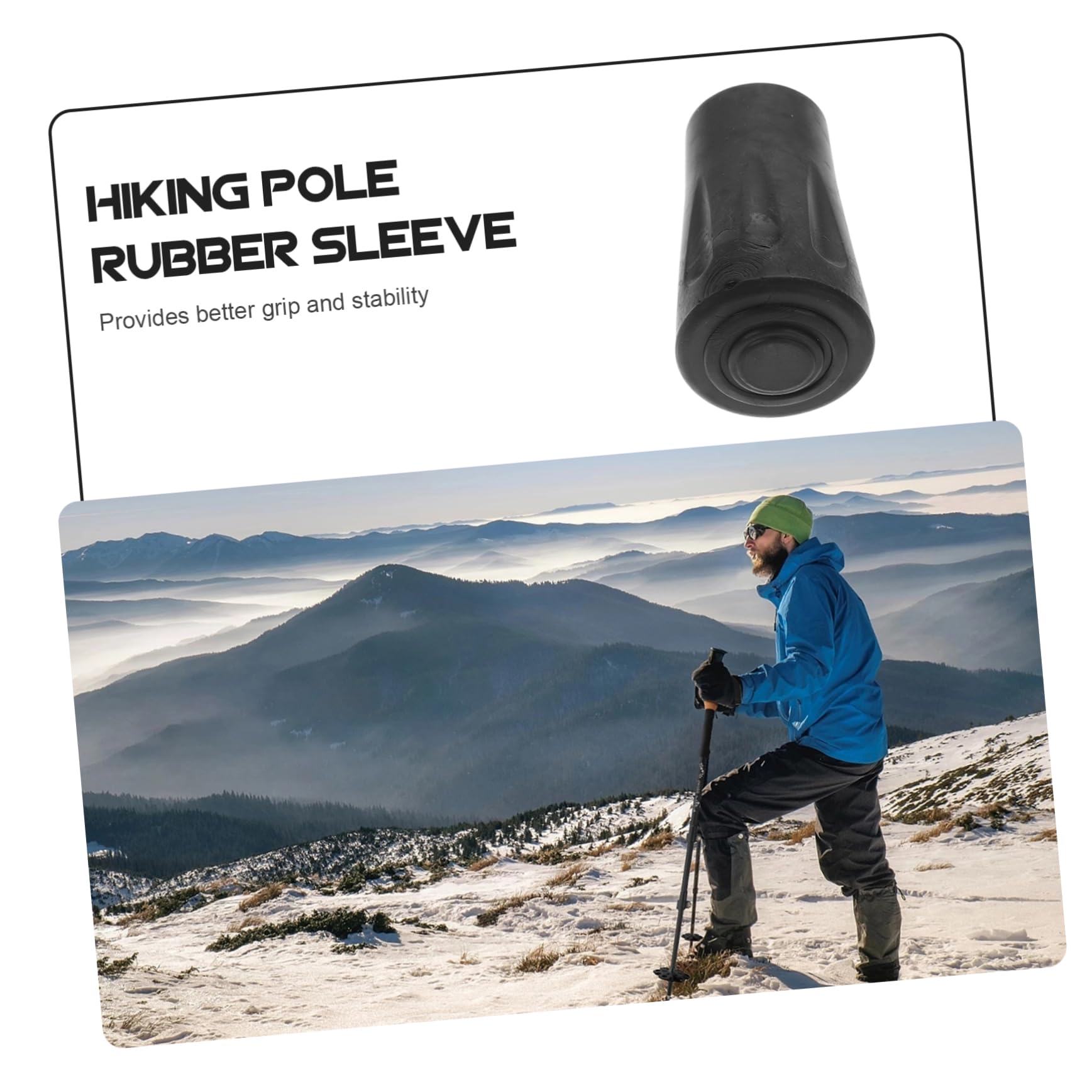 ibasenice 50piezas Funda De Goma Antideslizante para Bastones De Trekking Puntas De Repuesto Protectores De Goma para Bastones De Senderismo Interiores y Exteriores