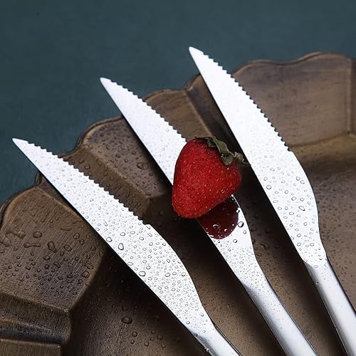 Miniatura 6 de HOMQUEN Cuchillos para carne, juego de 8 cuchillos de carne de acero inoxidable de alta calidad, juegos de cuchillos de carne, cuchillos alemanes