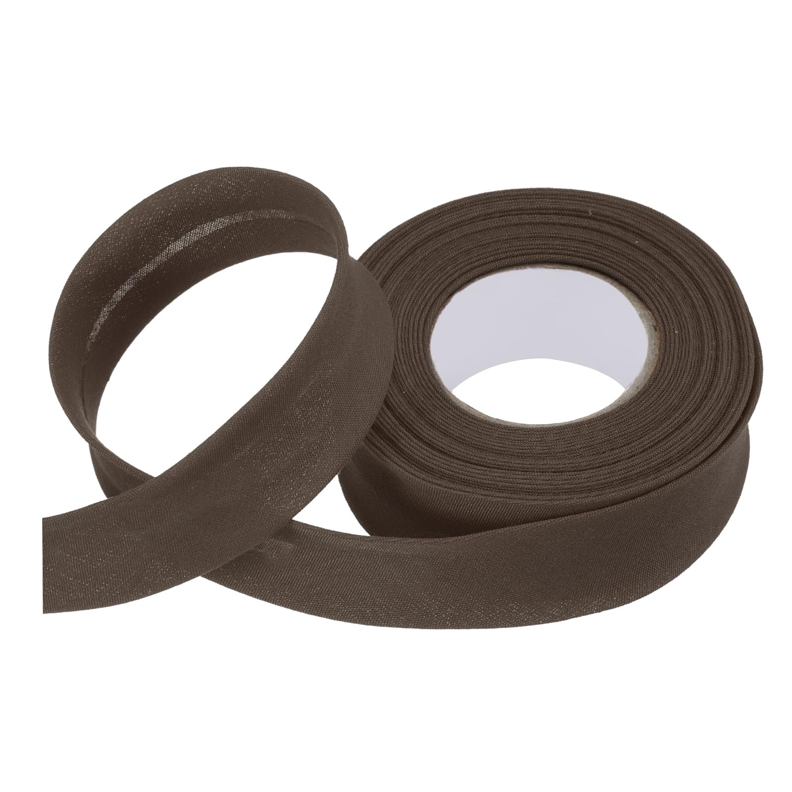 sourcing map 1 Inch Single Fold Bias Tape Polyester Continuous Bulk Bias Tape for Sewing, Seaming Quilting Hemming Binding Crafts (Brown 6 Yards) — image 1