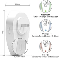Vista 4 de Ultrasonic Repeller & Insect Indoor Repeller, Electronic Ultrasonic Plug in Repellent for Roach, Mosquito, Mice, Spider, Ant, Flea, Bug, Pest