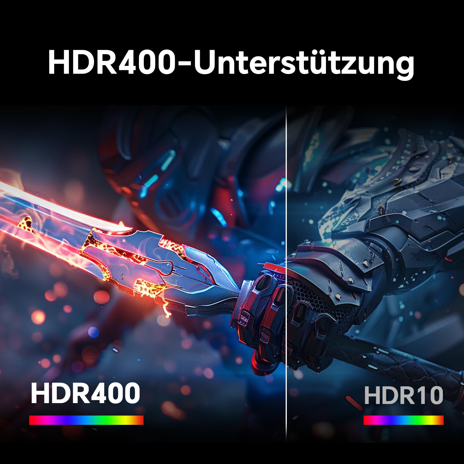 KTC Gaming Monitor 24 Zoll QHD 2K 180Hz Fast IPS 1ms HDR 400 Adaptive Sync 400 cd/m² VESA 100x100 mm