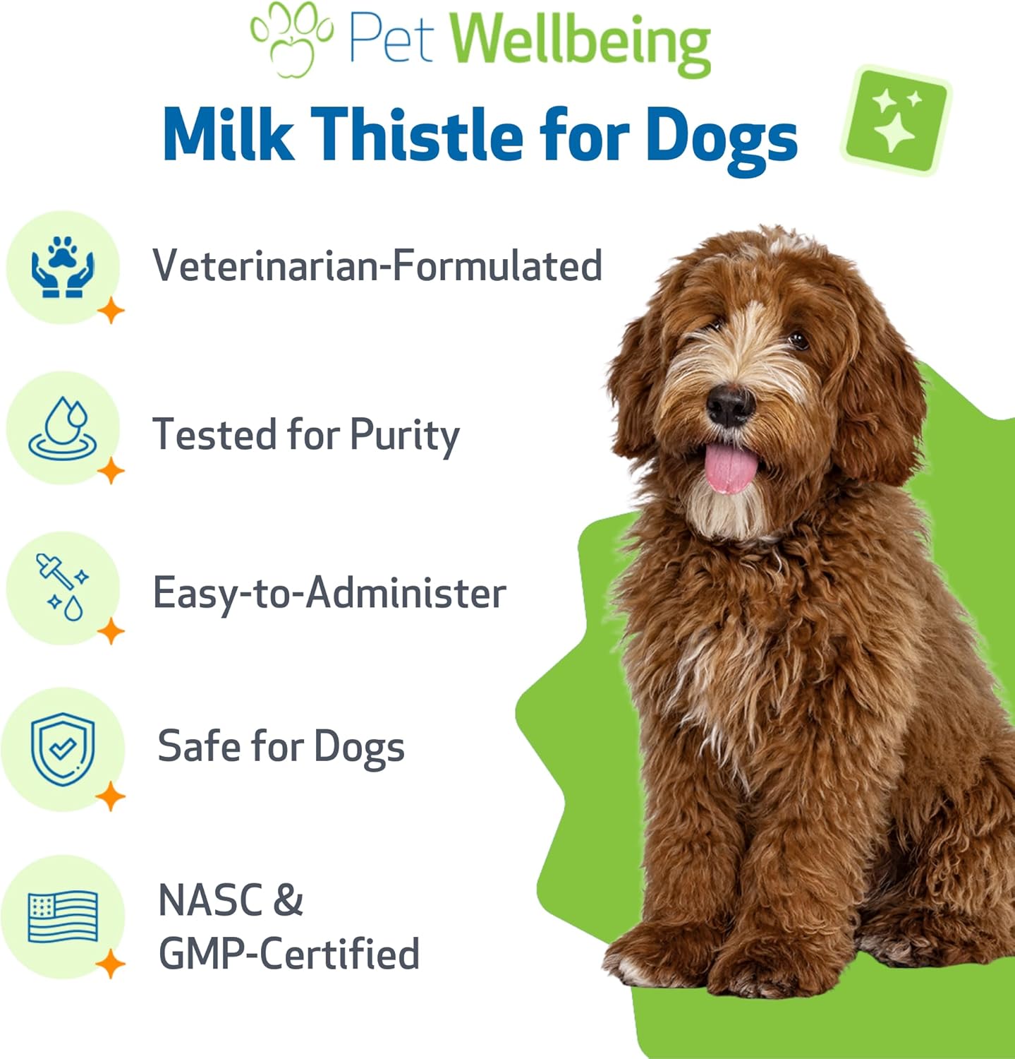 Pet Wellbeing Milk Thistle for Dogs - Organic Milk Thistle, Supports Healthy Liver Function & Detoxification - NASC Certified & Vet-Formulated - 2 oz Liquid