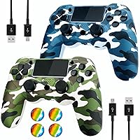 Vista 1 de SHEPUDRUC Wireless Controller for PS4, 2 Pack Remote Control Compatible with P4/Slim/Pro with Dual Vibration/Audio/Six-axis Motion Sensor/Game