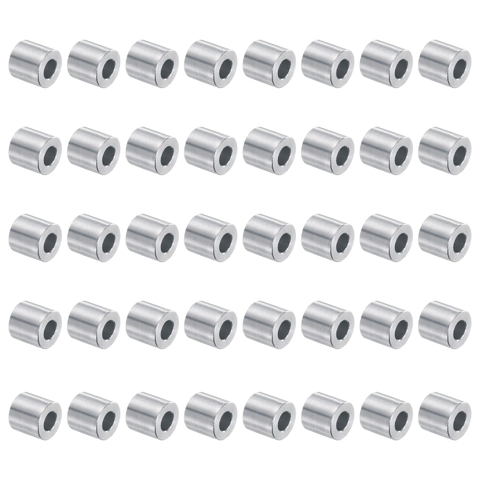 15 Distanziatori In Alluminio 5x10x40mm – Boccole Per Viti M5, Bulloni E Barre, Con Finitura Semplice, Per Elettronica, Auto E Macchinari