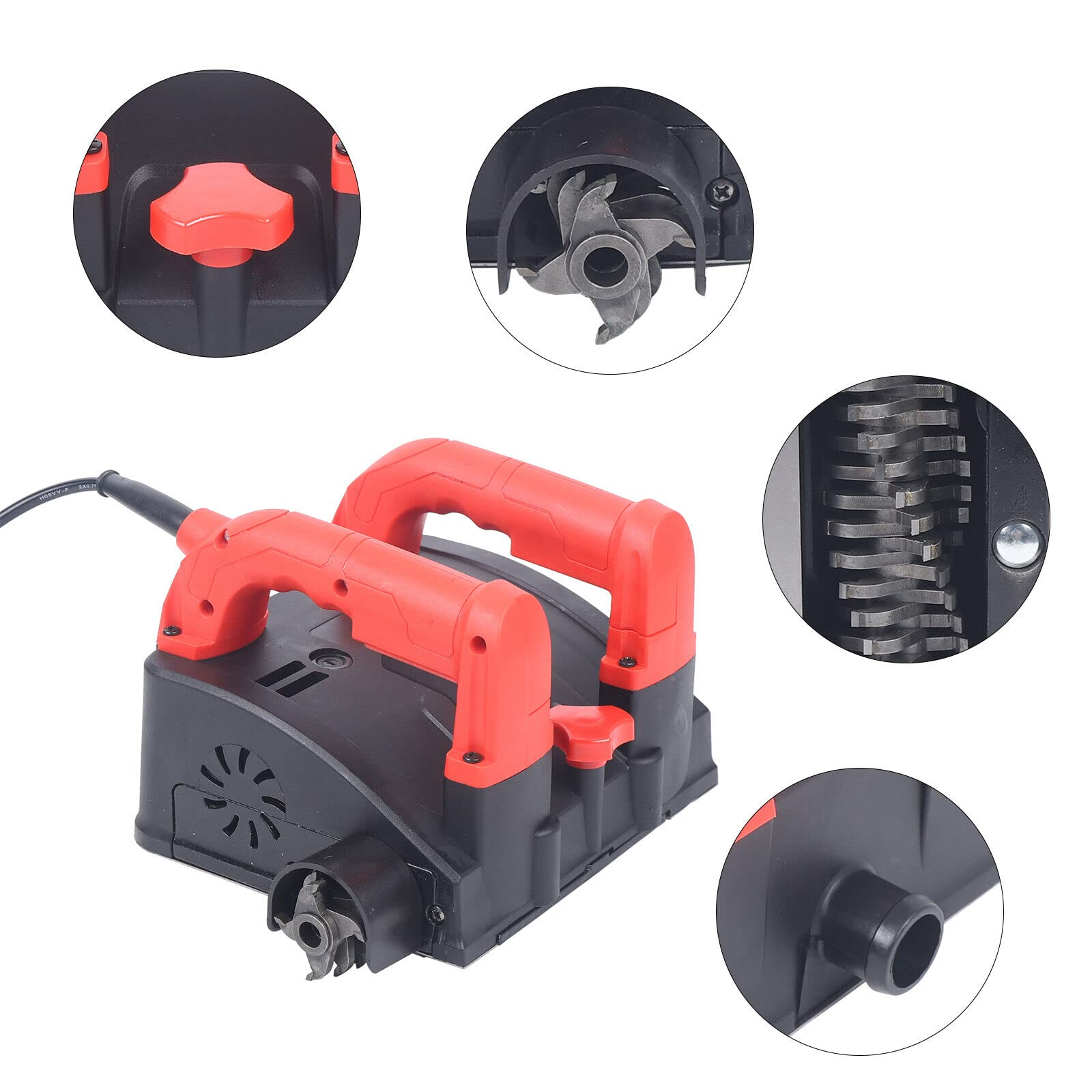 Rectificadoras dobles, 1200 W, 220 V, fresadora de hormigón, fresadora de pared, fresadora de yeso para pared, granito, yeso, pintura vieja de cerámica