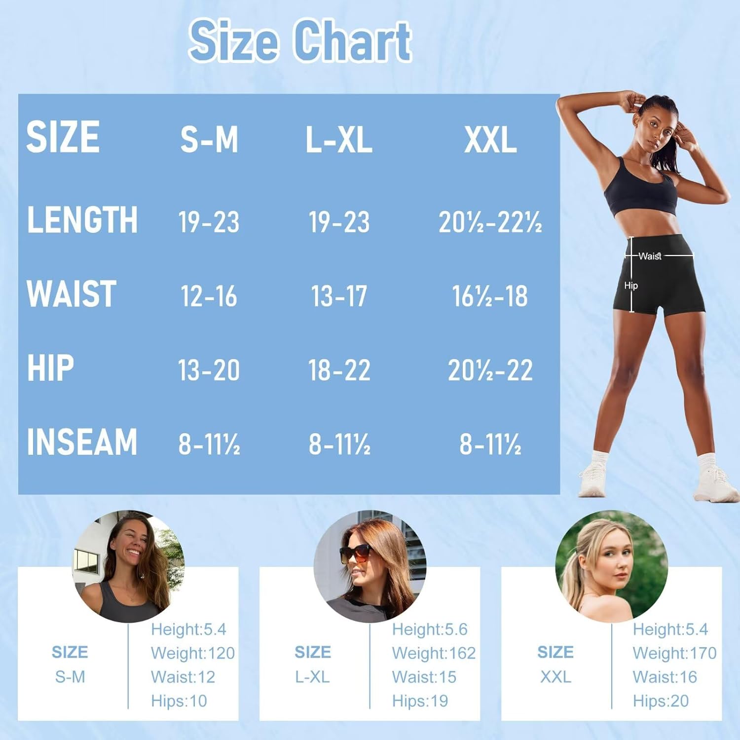 5 Pack Biker Shorts with Pockets for Women - 5"/8" High Waist Spandex Workout Yoga Running Athletic - Image 6