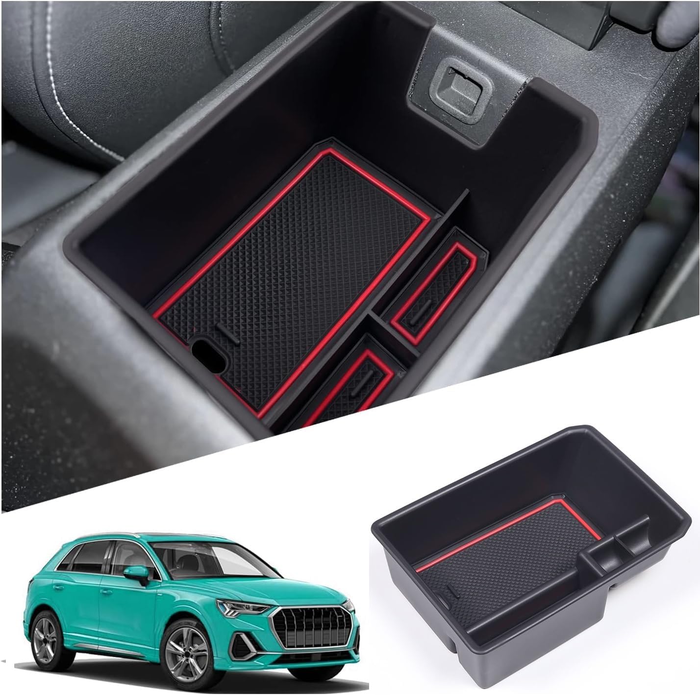 Centre Console Storage Box Compatible with Audi Q4 Q5 Etron 20212023