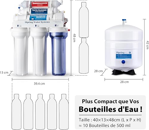 iSpring RCC7AK Reverse Osmosis System, 6-Stage, NSF Certified, 75 GPD, pH+ - 11