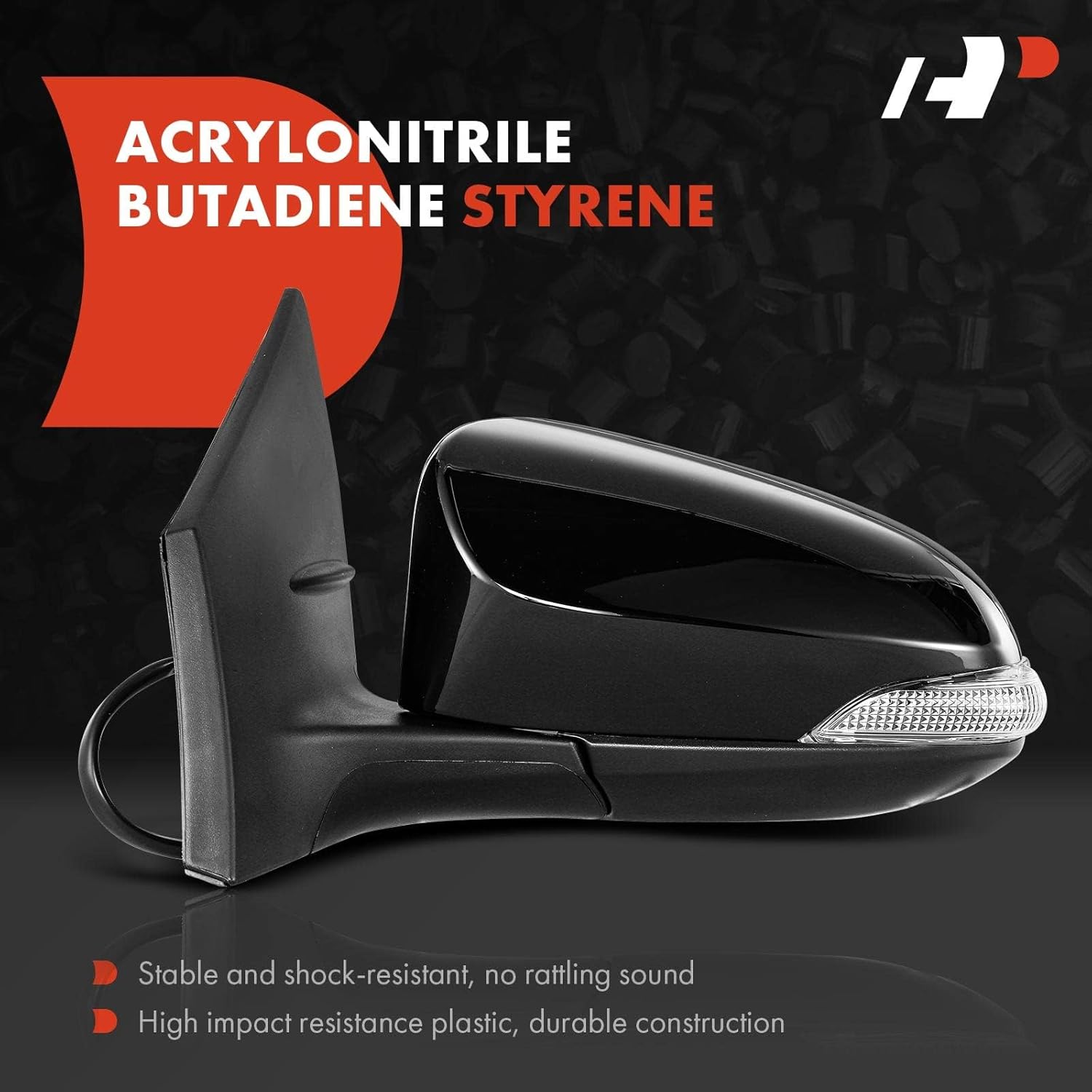 A-Premium Driver Side Power Door Mirror - Compatible with Toyota Corolla 2014-2019 - Heated Manual Folding Black Outside Rear View Mirror with Turn Signal - Replace# 8794002F50