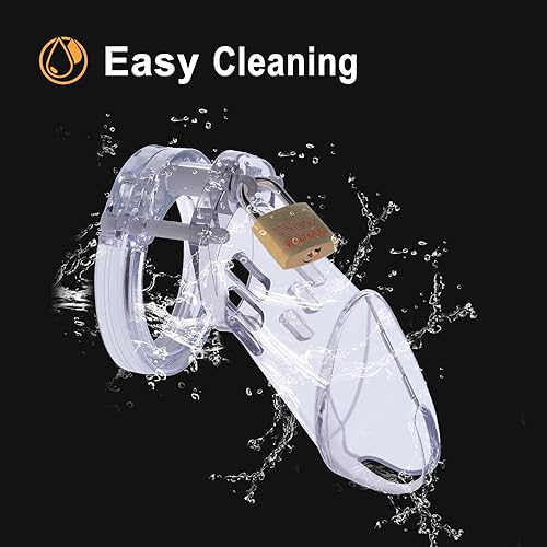 Miniatura 5 de Dispositivo de castidad masculina  Kits de castidad ligeros de grado médico con 5 anillos en U jaula de pollo juguete sexual para adultos para