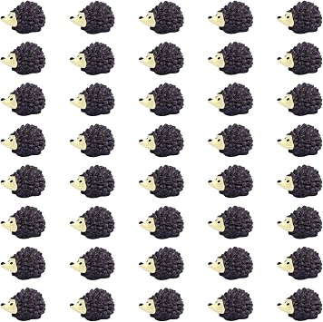 40Pcs Cute Miniature Hedgehog Vivid Mini Hedgehog Figurines Lightweight Hedgehog Gifts Landscape Decor