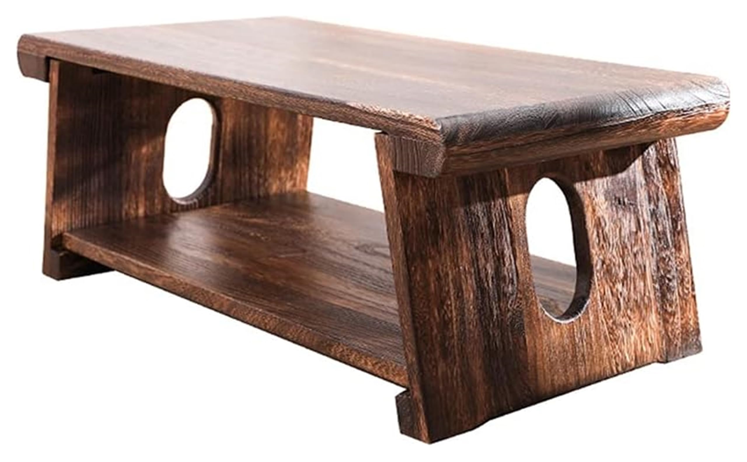 Table Basse Japonaise Pliante à 2 Niveaux Gain de Place Zen