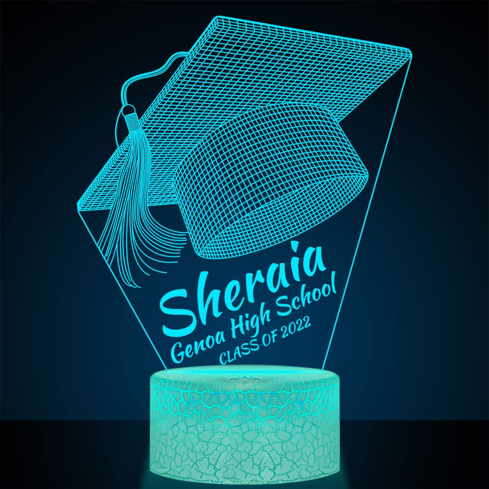 BayTec Graduation Gifts, Personalized Name Night Light, Custom Graduate Gifts for Him, Her, Daughter, Son, College, Senior Junior High School 2026 LED Lamp — image 1