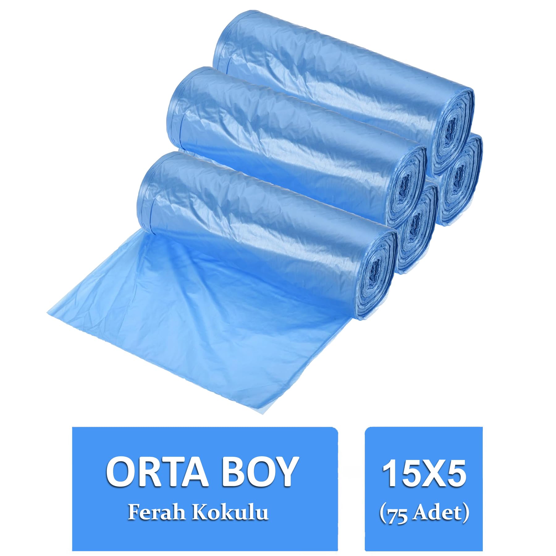 Büyük Boy Çöp Poşeti Ferah Kokulu ve Renkli 50 Adet Çöp Torbaları Sızdırmaz Tabanlı Dayanıklı ve Yırtılmaya Karşı Güçlü Yüksek Taşıma Kapasitesi Hijyenik ve Pratik Günlük Kullanım için